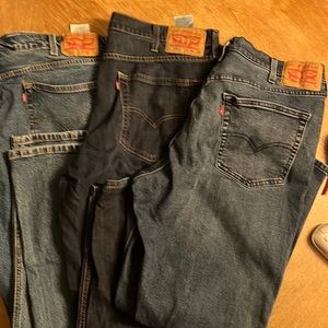 3 pair of Levi’s 541 Athletic fit jeans 38W 32 L